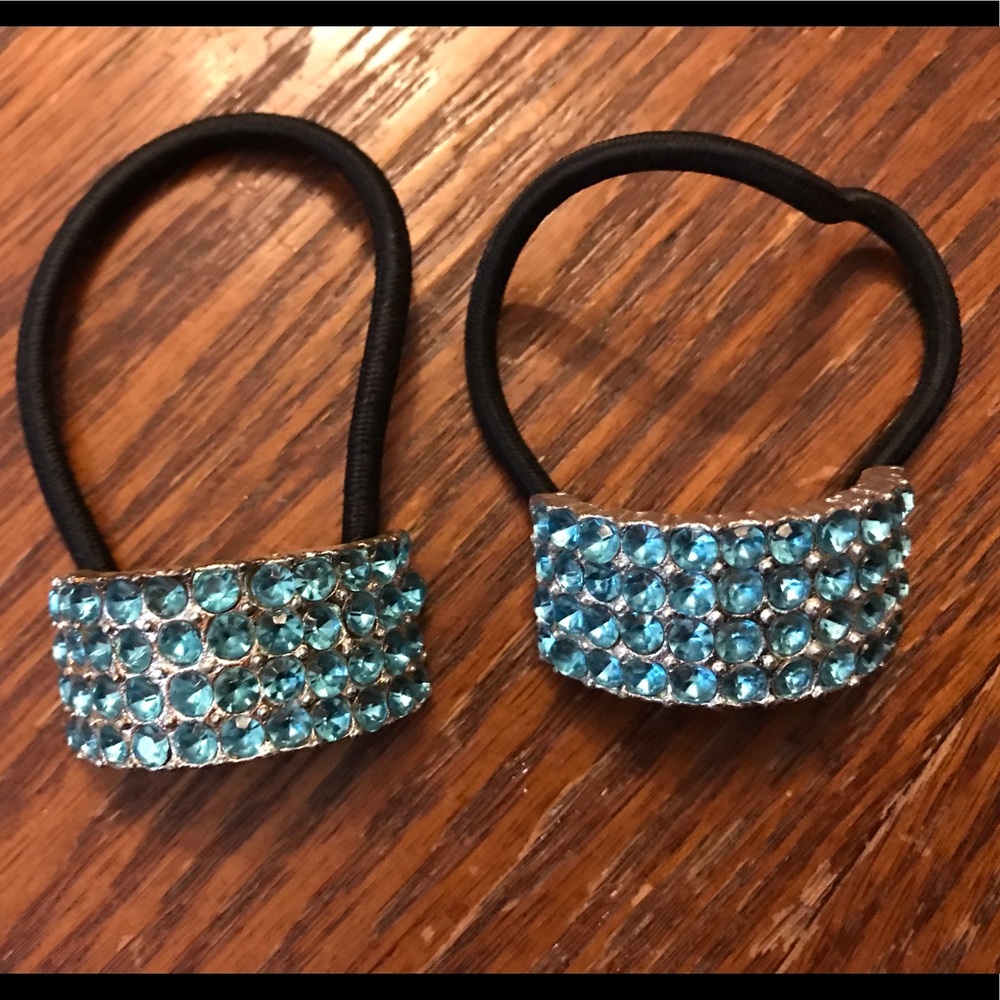 Blingy Blue Rhinestone Poochie Hair Ornament!
